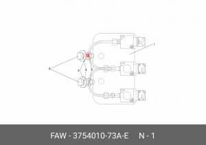 Клапан электромагнитный в сборе (для блокировки межколесного/межосевого дифферен 3754010-73A-E FAW