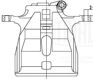 Суппорт тормозной передний правый d=63 мм CF190610 TRIALLI