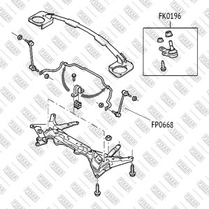 Тяга стабилизатора передняя левая/правая FORD Focus 98- FP0668 FP0668 FIXAR