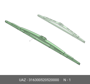 Щетка стеклоочистителя УАЗ-3163 500мм (ОАО УАЗ) 316300520520000 UAZ UAZ