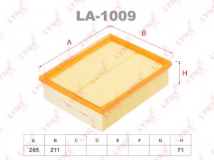 Фильтр воздушный LA-1009 LYNXAUTO