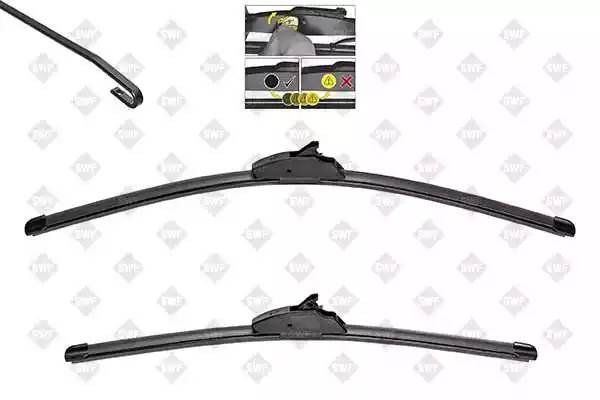 щетки плоск. к-т\ 600/24'+450/18' Citroen C3 02>, Renault Megane 02> 119761 SWF