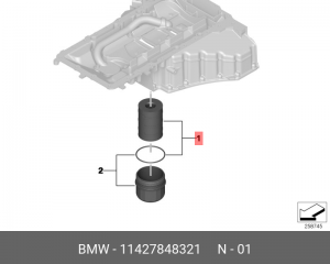 Фильтр масляный BMW 11 42 7 848 321 11 42 7 848 321 BMW