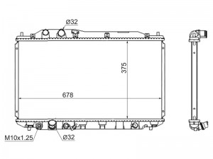 Радиатор HONDA Civic (06-) охлаждения двигателя SAT HD0001FD SAT