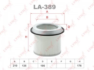 Фильтр воздушный LA-389 LYNXAUTO