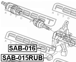 Сайлентблок SAB-015RUB SAB-015RUB FEBEST