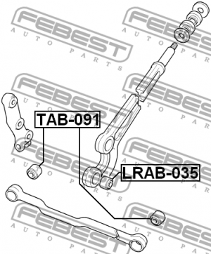 Сайлентблок передн рычага LAND ROVER DEFENDER 87-06, RANGE ROVER 86-94 LRAB-035 LRAB-035 FEBEST