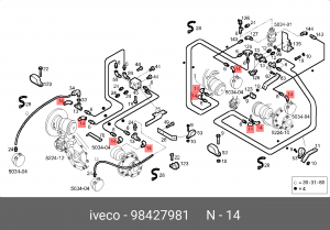 соединитель угловой! M16x1.5\Iveco EuroCargo 98427981 IVECO