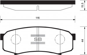 Колодки тормозные дисковые Toyota Land Cruiser 4.2D 90 SP2040 SP2040 SANGSIN