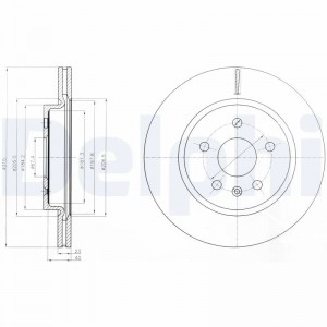 BG4190 диск тормозной задний!\ Opel Insignia 1.6-2.8i/2.0CDTi 08> BG4190 DELPHI