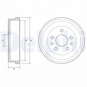 BF597 барабан тормозной!\ Renault Duster/Kaptur/Arkana 11> BF597 DELPHI