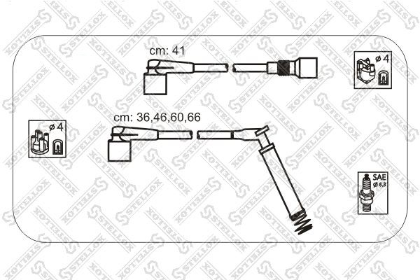 к-кт проводов!\ Opel Corsa/Combo 1.2-1.4i 91-00 10-38450-SX STELLOX
