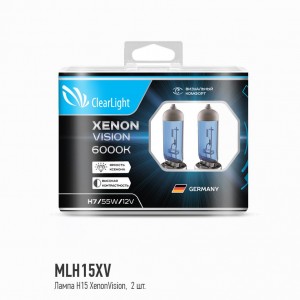 к-кт ламп! галоген H15 12V-15/55W XenonVision (короб. 2шт.)\ MLH15XV CLEAR LIGHT