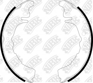 Колодки тормозные SUBARU Justy (06-) DAIHATSU Sirion (06-) задние барабанные (4ш FN2350 NIBK