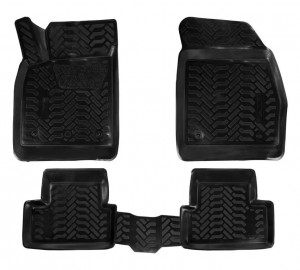 Ковры для Chevrolet Cruze (09-), 4 шт., выс. борт, 3D с подпятником, ТЭП, черн.  ACM-PS-20 AIRLINE