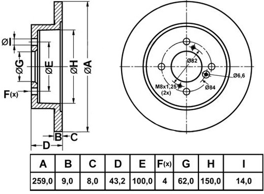 RN1955 диск тормозной задний!\ Suzuki Swift 1.2-1.3i 10> RN1955 NIBK