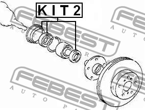 Сальники ступицы колеса комплект KIT2 KIT2 FEBEST