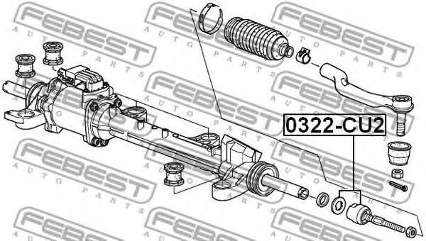 тяга рулевая!\ Honda Accord 09-14 0322-CU2 FEBEST