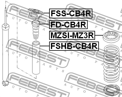 FORD FOCUS II (2004-2008) FD-CB4R FEBEST