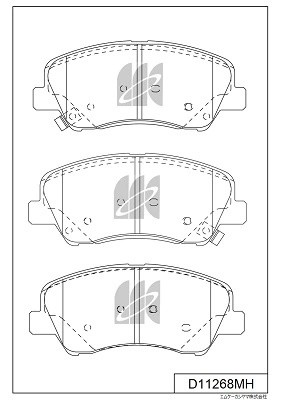 Колодки тормозные диск перед KIA RIO III (UB) 11 D11268MH D11268MH MK KASHIYAMA
