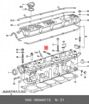 Шпилька VW Jetta (05-) AUDI A4 (94-08) коллектора выпускного OE N 044 411 5 VAG