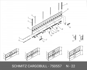 профиль уплотнительный! бортов и дверей 13x11mm гориз.\SCHMITZ 750557 SCHMITZ CARGOBULL