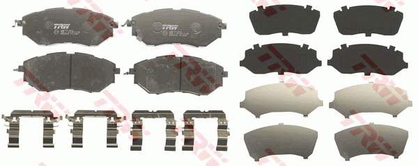 Колодки передние SUBARU LEGASY IV, OUTBACK (BM, BR), TRIBECA (B9) GDB3372 GDB3372 TRW