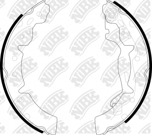 Колодки тормозные TOYOTA Corolla (97-) задние барабанные (4шт.) NIBK FN2354 NIBK