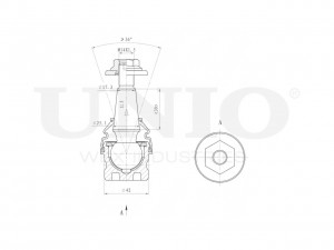 Опора шаровая передняя нижняя SSP-20123 UNIO