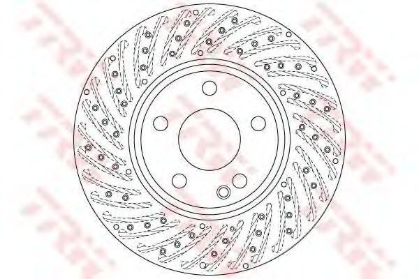 Диск тормозной передний MERCEDES W176, B246, GLA X156 (спорт пакет) DF6262S DF6262S TRW