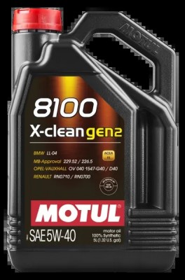 Масло моторное MOTUL 8100 X-CLEAN GEN2 5W40 синт 5л 109762 MOTUL