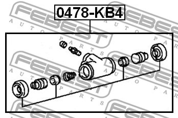 Цилиндр колесный MITSUBISHI PAJERO/MONTERO SPORT KH0# 2008.07-2015.08 0478-KB4 0478-KB4 FEBEST