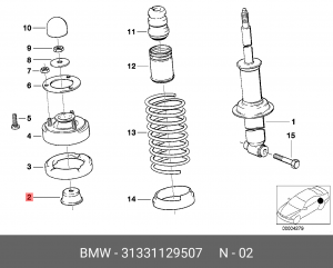 опорный диск подвески!\ BMW E46/E53 31 33 1 129 507 BMW