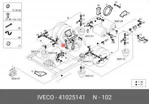 тяга крана уровня пола! заднего\Iveco Stralis 41025141 IVECO