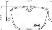 Колодки торм. Land Rover Range Rover (12-) диск. зад. 117x63 (в кмпл. с датчиком PF4050 TRIALLI