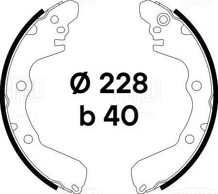 Колодки тормозные барабанные задние 228x40 GF 4679 TRIALLI