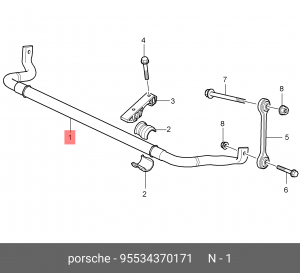 СТАБИЛИЗАТОР 95534370171 PORSCHE