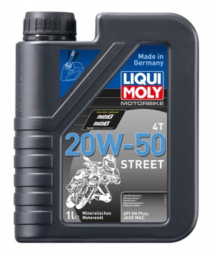 LiquiMoly 20W-50 Motorbike 4T Street (1L) масло моторное! д/мотоц., мин API SG/S 1500 LIQUI MOLY