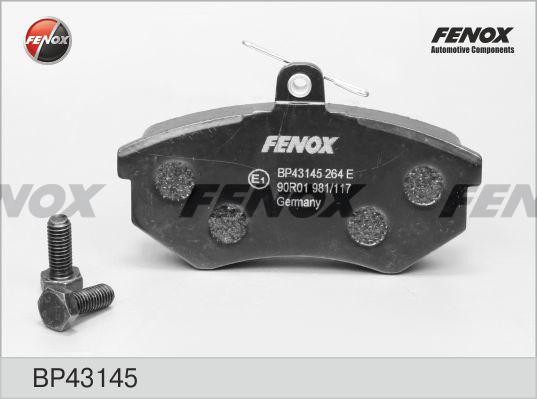 Колодки тормозные дисковые Audi 80 86-96, 90 87-91, 200 79-82, A4 94-01, VW Pass BP43145 FENOX