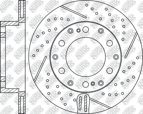 Диск тормозной TOYOTA Land Cruiser Prado LEXUS GX460 задний (1шт.) NIBK RN1553DSET NIBK