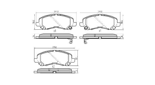 колодки дисковые передние!\ Jeep Compass 2.4 17> FBP1611 FREMAX