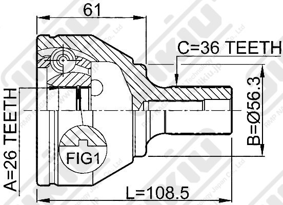 ШРУС JC51014 JC51014 JIKIU