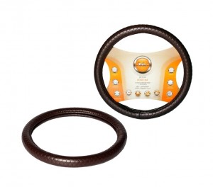 Оплетка руля (L) 39-41см коричневая кожа AIRLINE AWC-SL-04L AIRLINE