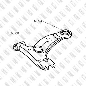 Сайлентблок рычага TOYOTA Corolla 01- FG0224 FG0224 FIXAR