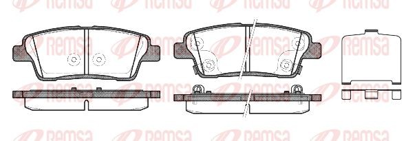 1458 02 колодки дисковые задние!\ Kia Quoris, Hyundai Genesis 3.8 12> 1458.02 REMSA