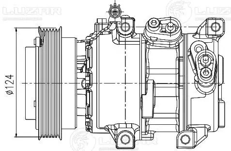 Компрессор кондиц. для а/м KIA Cerato II (09-) 1.6i (LCAC 0819) LCAC0819 LUZAR