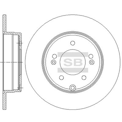 Диск тормозной HYUNDAI Grandeur (11-) KIA Optima (10-) задний (1шт.) SANGSIN SD1084 SANGSIN