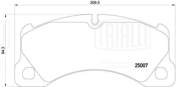 Колодки торм. Porsche Macan (14-)/(18-) диск. перед. (в комплекте с 2-мя датч.)  PF1607 TRIALLI
