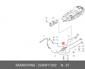 Фильтр топливный SSANGYONG Actyon (06-),Kyron (06-),Actyon Sports (09-),Rexton ( 2240011202 SSANG YONG