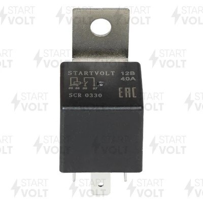 Реле вентилятора для а/м ВАЗ 1118 12V 40А 4-х контактное с резистором, с кронште SCR 0330 START VOLT